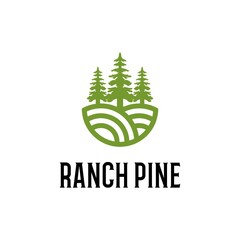 Farm pine Logo Design