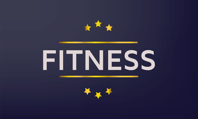 Template with star fitness vector logo design, dumbbell icon, Fitness Logo Stock Vector Illustration, Gym Logo Vector Art and Graphics