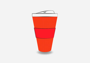 Coffee glass. Vector illustration