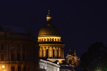 cathedral at night