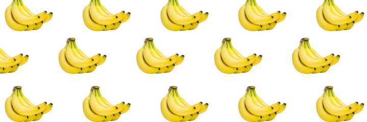 Bunch of bananas isolated on white background