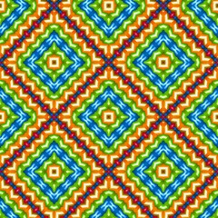  Seamless pattern with symmetric geometric ornament. 