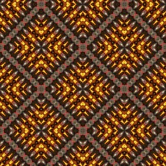  Seamless pattern with symmetric geometric ornament. 