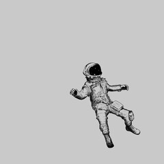 Fototapeta na wymiar Astronaut lost in space