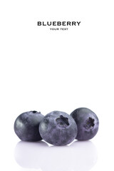 Fresh blueberry on white background