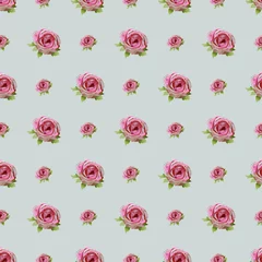 Fototapete Blumen nahtloses Muster mit Rosen