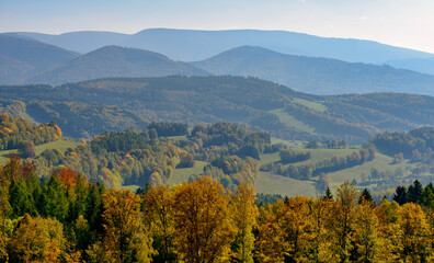 autumn in Jesniky, Jeseniky, northern Moravia, Czechia