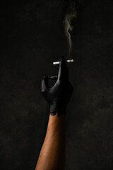 person with a cigarette