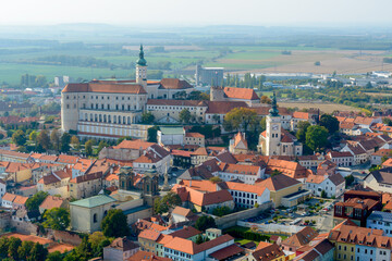 Fototapeta na wymiar town of Mikulov, South Moravia, Czechia