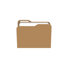 Folder with documents. Vector illustration.