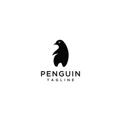 Penguin animal logo vector design