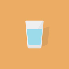 Glass of water. Vector illustration.