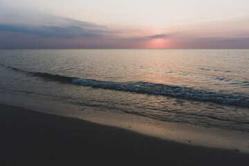 Sunset over the calm sea