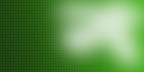 Panoramic green gradient background, light circles texture, bright light spot on illustration.