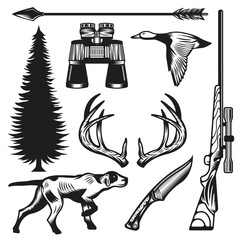Vintage Hunting Elements Collection Set