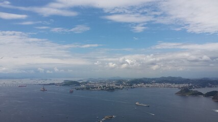 Vue sur la baie de Rio de Janeiro depuis une colline