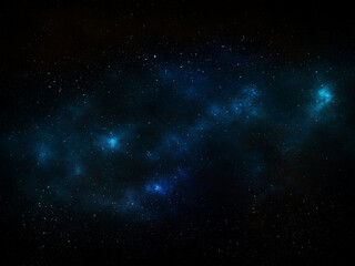 Obraz na płótnie Canvas Bright nebula galaxy cluster in the dark deep space in the universe 