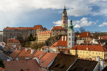 Obraz premium town of Cesky Krumlov, state castle of Cesky Krumlov, southern Bohemia, Czechia