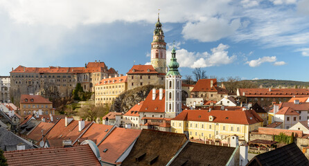 Obraz premium town of Cesky Krumlov, state castle of Cesky Krumlov, southern Bohemia, Czechia