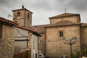 Parish Church of San Millan de la Cogolla in Cabrejas del Pinar, province of Soria, Castile and...