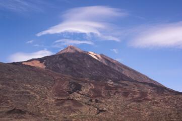 Peak of Mount Teide on the island of Tenerife in the Canary Islands, Spain