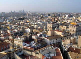 Obraz premium View of the old center of Valencia, Spain