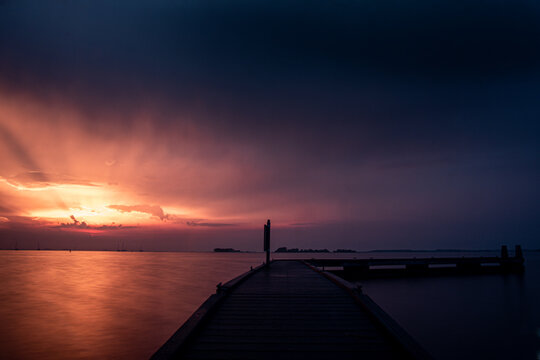 Sunset Grevelingen Netherlands