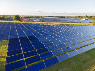 Solar panels on power station