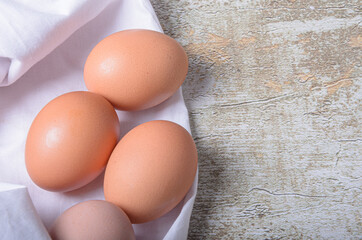 Fresk Eggs on Rustic Table