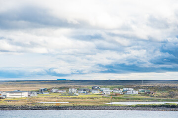 coastline of village of Raufarhofn in Iceland