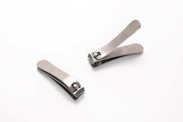 Small nail clipper. White background.