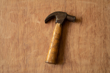 hammer on wood