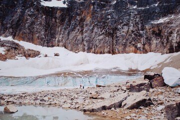Mount Edith Cavell in winter