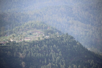 Obraz premium the atmosphere of the mountains seen from above