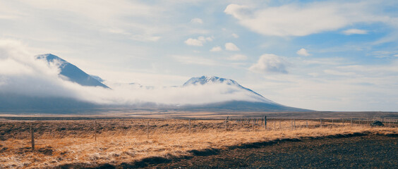 Iceland landscape from side of the ring road