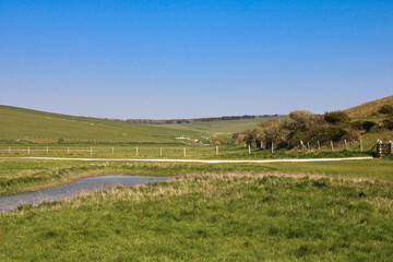 Rural landscape. Steppes in Brighton, United Kingdom