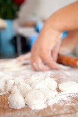 Obraz na płótnie Canvas Chinese traditional gourmet dumpling making