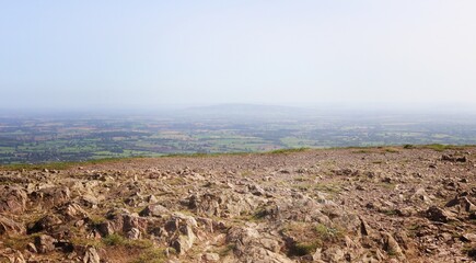 Panoramic view of Great Malvern, Malvern Hills, Worcestershire, UK	