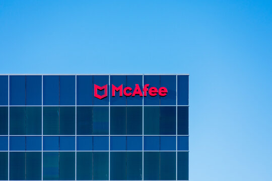 McAfee HQ building. McAfee Corp. of global computer security software company - San Jose, California, USA - 2020