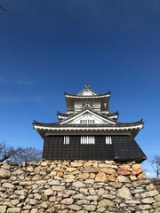城壁と横から見た浜松城