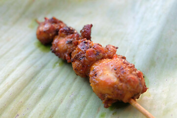 Grilled Chicken on banana leaf