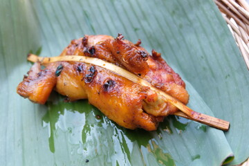 Grilled Chicken on banana leaf