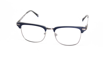 Optic glasses white background black frame