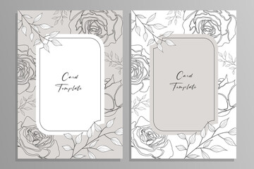 Vector design templates with flowers and leaves for cards, flayer, leaflet, brochure etc.