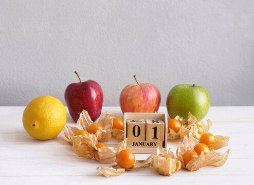 Healthy concept on new year&rsquo;s 