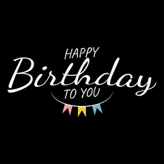 Happy Birthday typography vector design for greeting card and poster template design for birthday celebration.