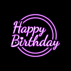 Happy Birthday typography vector design for greeting card and poster template design for birthday celebration.