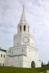 Fototapeta na wymiar Russia, Kazan, Kazan kremlin, Spasskaya tower