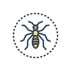 Color illustration icon for black