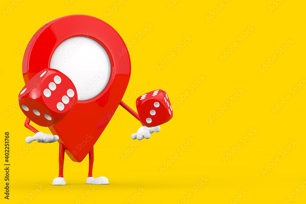Leinwandbilder Map Pointer Pin Character Mascot with Traffic Green Light. 3d Rendering